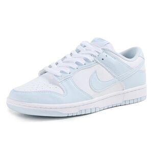 Nike Dunks Low-Top Sneakers in White and Light Blue worn once like new EUC
